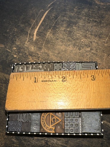 Printing Blocks “ Lead Ornamental Borders Dingbats” Variety Beautiful! #C2 - Bild 18 von 23
