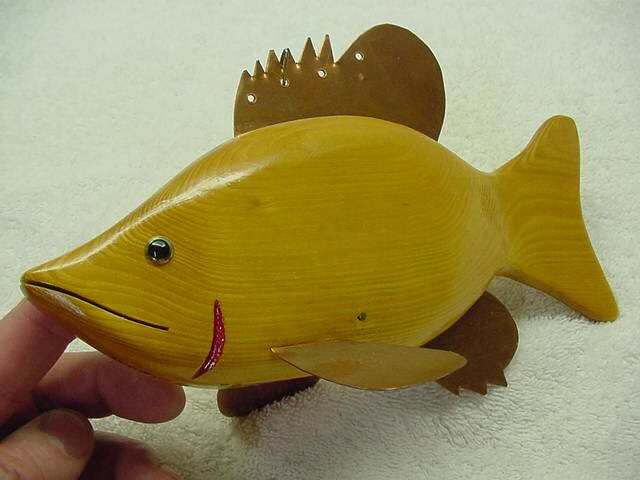Lee Baldwin-Michigan- Hand Carved Spear/Ice Fishing Decoy -2005- Nice !!! (A-1)