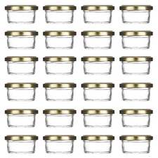 Small Mini Glass Jars With Tin Lids - 24 pack x 2 oz – All Purpose Empty S