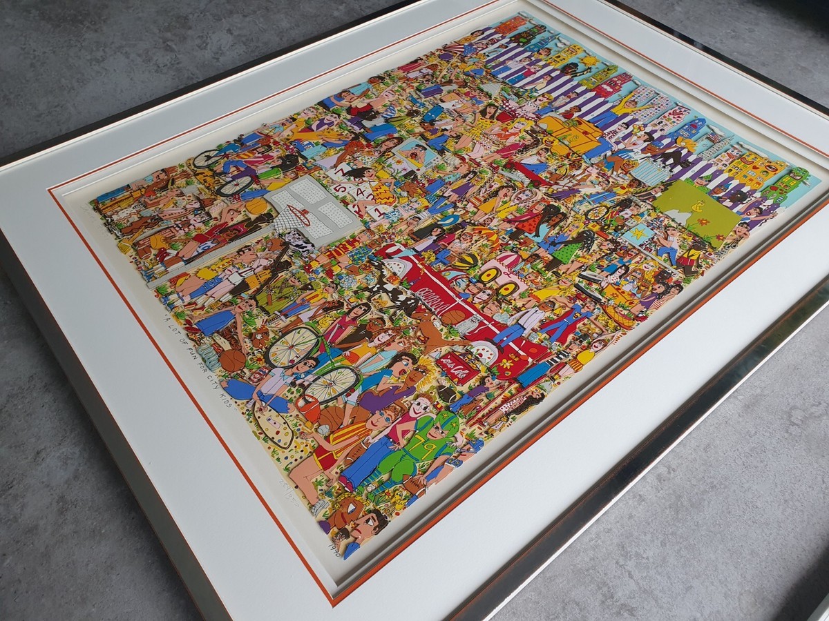 James Rizzi 「A Lot of Fun for City Kids」 James Rizzi 3D A LOT OF FUN FOR CITY KIDS Pop Art Gerahmt