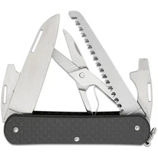 Fox Knives Vulpis Stainless Steel Folding Knife Multi-tool Carbon Fiber Handle