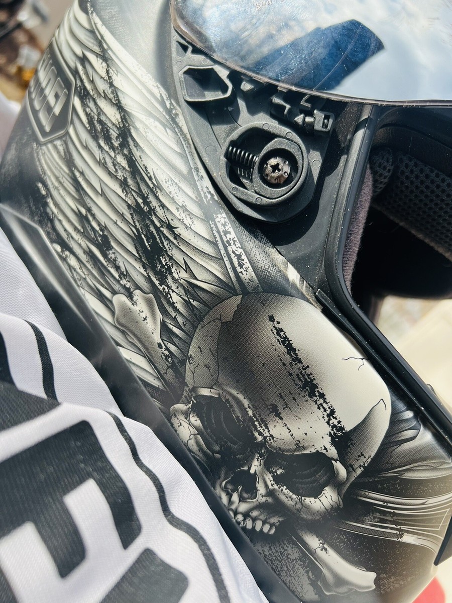 Shoei RF-1100 Merciless Full Face Helmet/Chrome Mirrored Visor
