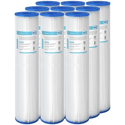 100 Pack 5/20/50 Micron Sediment Water Filters - Washable Reusable 10x2.5 Inch