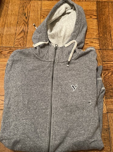 american eagle grey hoodie full zipper Size Medium Tall - Picture 8 of 8
