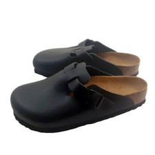 Birkenstock Boston Black Leather Clogs 0060191 Women's Size 5.0 Men's Size 3.0