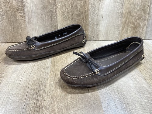 LL Bean Womens 9M Brown Suede Leather 