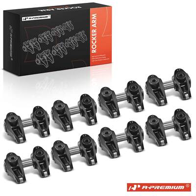 A-Premium Black 2024 Aluminum Shaft Mount Rocker Arm Set for GM L92 LS3 Gen III