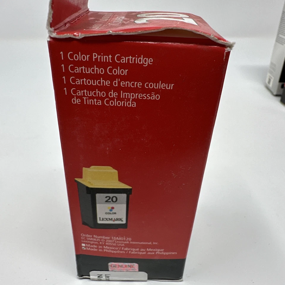 Lexmark 20 (15M0120) Color Ink Cartridge GENUINE NEW in original packaging - Image 3 of 4