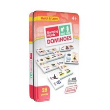 Rhyming Words Dominoes Junior Learning 28 Pieces Match  Learn Retail Tin