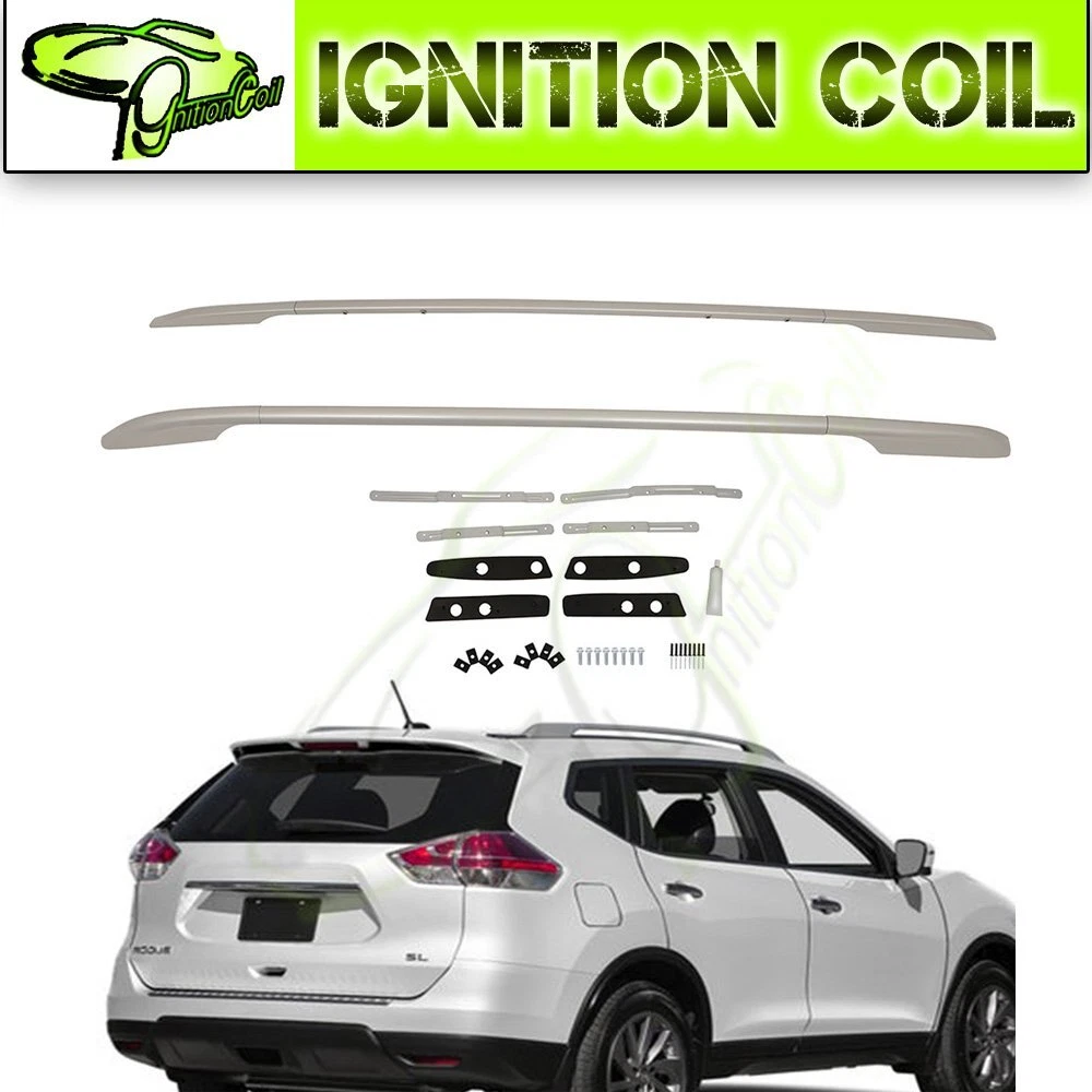 2x For 2014 2019 Nissan Rogue Top Roof Rack Side Rails Set Aluminum Wholesale