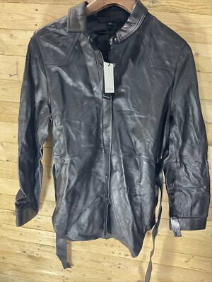 Autograph Genuine Leather Jacket In Black Size 12 New And