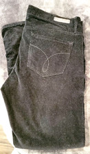 VTG Calvin Klein Jeans Black Corduroy Pants straight leg 5 Pkt 12 34X28 Rare