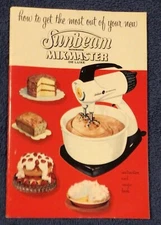 1957 Sunbeam Mixmaster DeLuxe Recipe Booklet, 42 Pages, Very Good Condition 