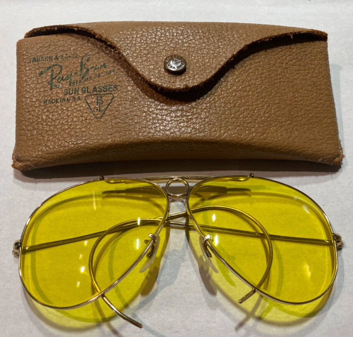 Vtg Ray-Ban B&L 1/10 12k GF Kalichrome Bullet Hole Shooter