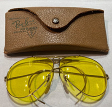 Vtg Ray-Ban B L 1/10 12k GF Kalichrome Bullet Hole Shooter Sunglasses w/Case USA