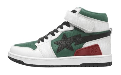 Size 13 - A bathing ape SK8sta White Green 2021