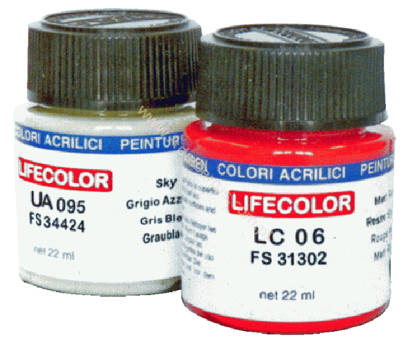 LifeColor LC64 Basic Gloss Ochre Acrylic Paint - 22ml For Models & Miniatures