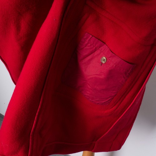 Burberry London Men Vintage Herringbone Toggle Wool Red Harington Duffle Coat 50 - Picture 7 of 12