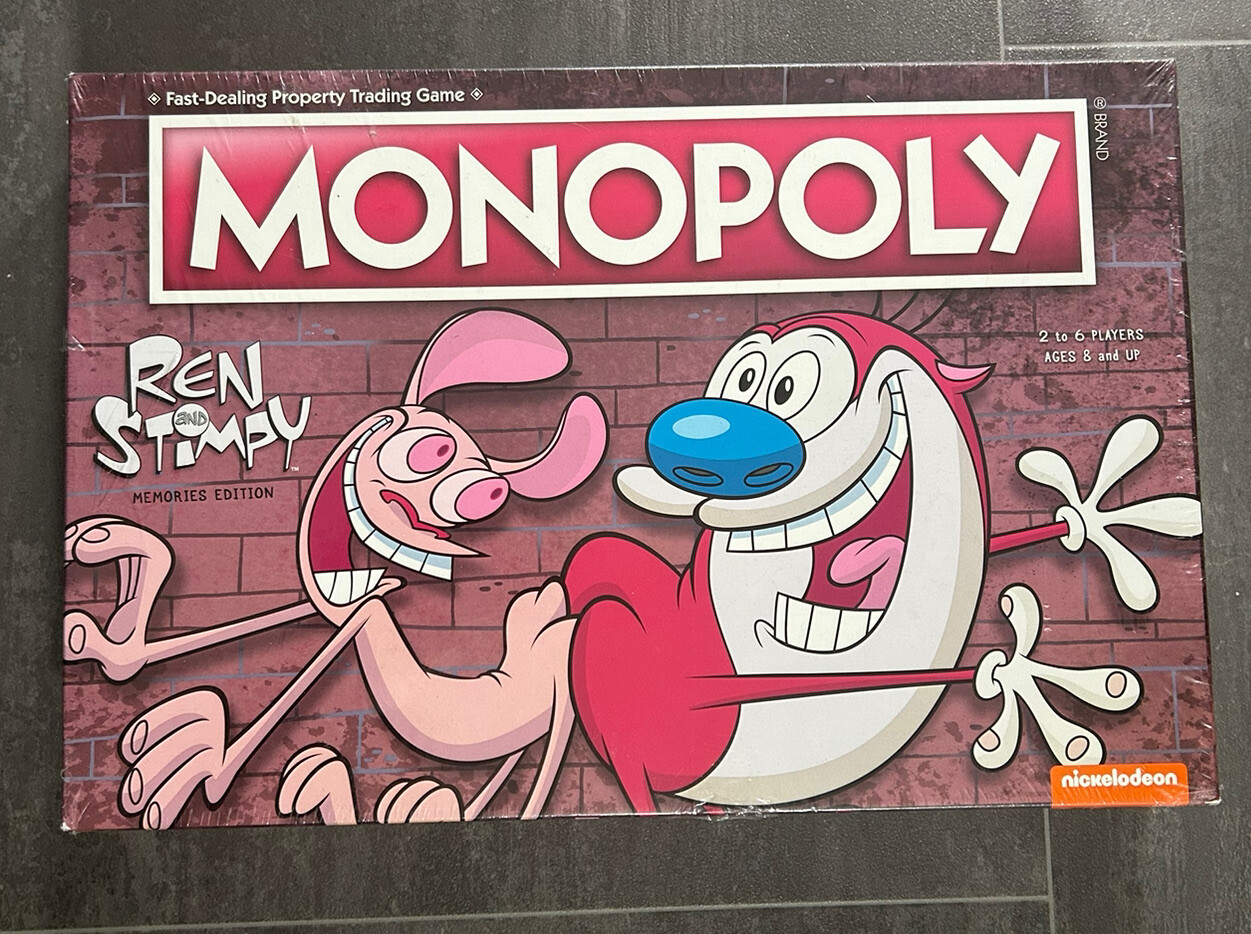 BRAND NEW! SEALED! Ren &amp; Stimpy Memories Edition Monopoly Board Game Nickelodeon