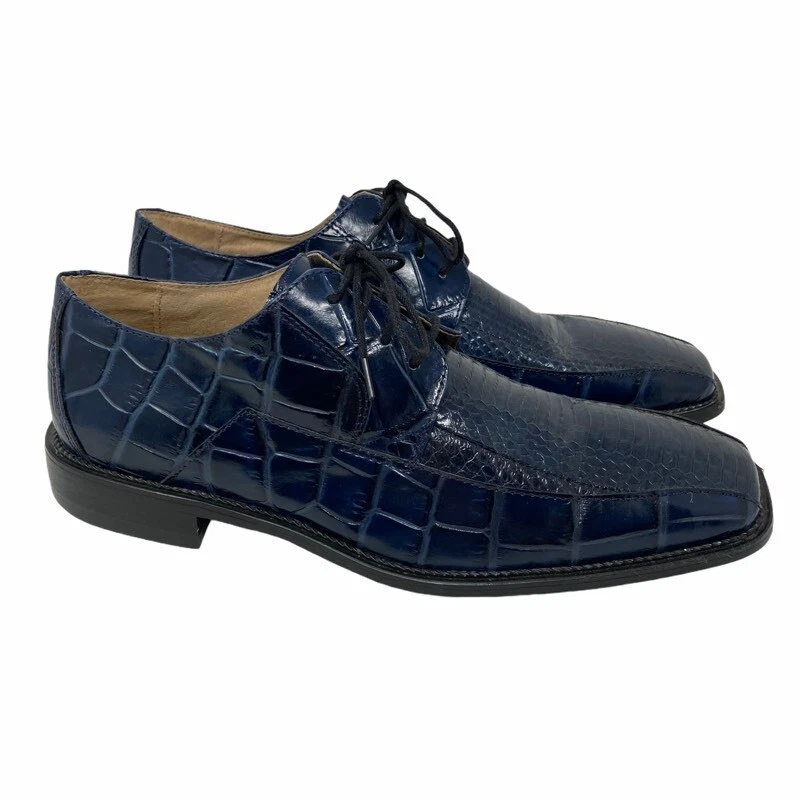 Stacy adams blue snakeskin best sale shoes