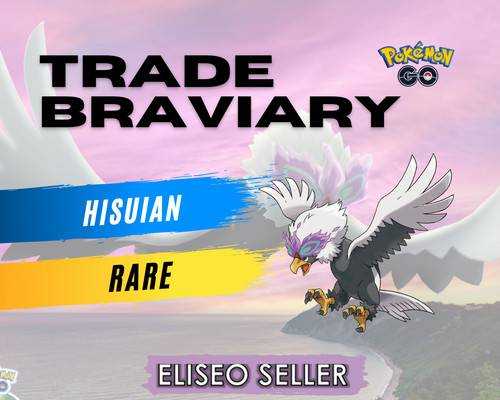 Pokemon Braviary Hisuian GO - RARE Hisui