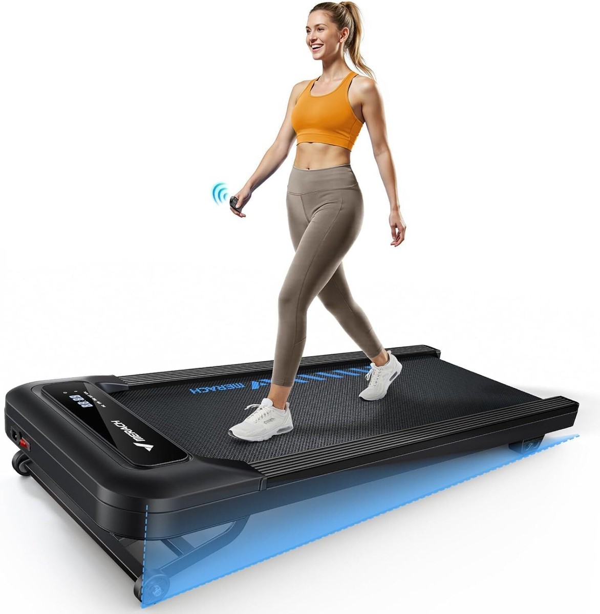 MERACH T14 Portable Walking Pad Treadmill with 9% Auto Incline