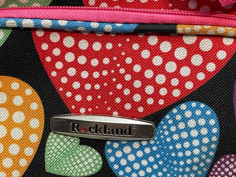Rockland Bolso de Mano Bolsa de Viaje Estuche para Portátil Equipaje Correa para el Hombro Corazones Foto 4 de 4