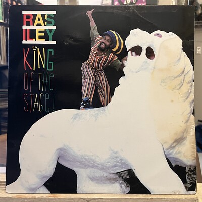 [REGGAE]~EXC LP~RAS ILEY~King Of Stage~{1993~WIRL~Issue]~BARBADOS Import~