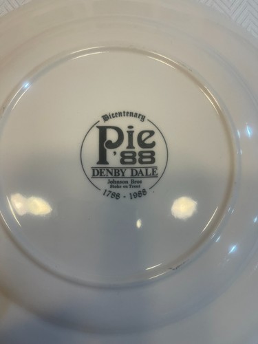 Denby Dale 1988 Pie Commemorative Plate 24.5cm JOHNSON BROS STOKE ON TRENT A53 - 第 3/3 張圖片