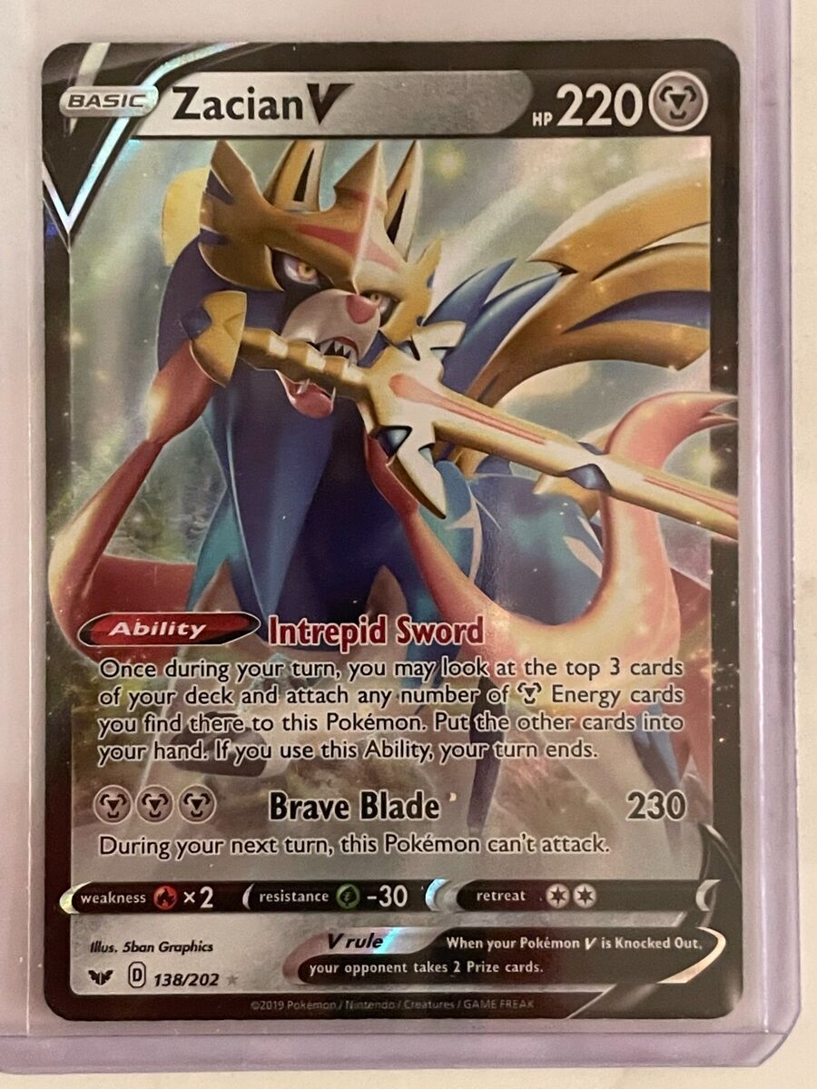 ZACIAN V HP 220 138/202 HOLO POKEMON CARD