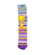 VTG Looney Tunes Tweety Long Socks Knee High Socks One Size 9-11 Womens