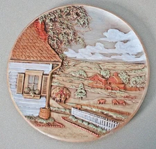 Byron Molds 3D Ceramic Wall Hanging Plate 1980