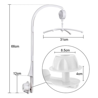 Baby Crib Mobile Bed Bell Holder Toy Hanger Arm Bracket Wind Up Music Box Au Ebay