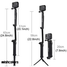 Selfie Stick Monopod Foldable Tripod 3-Way For GoPro NEW HERO DJI Osmo Action wi