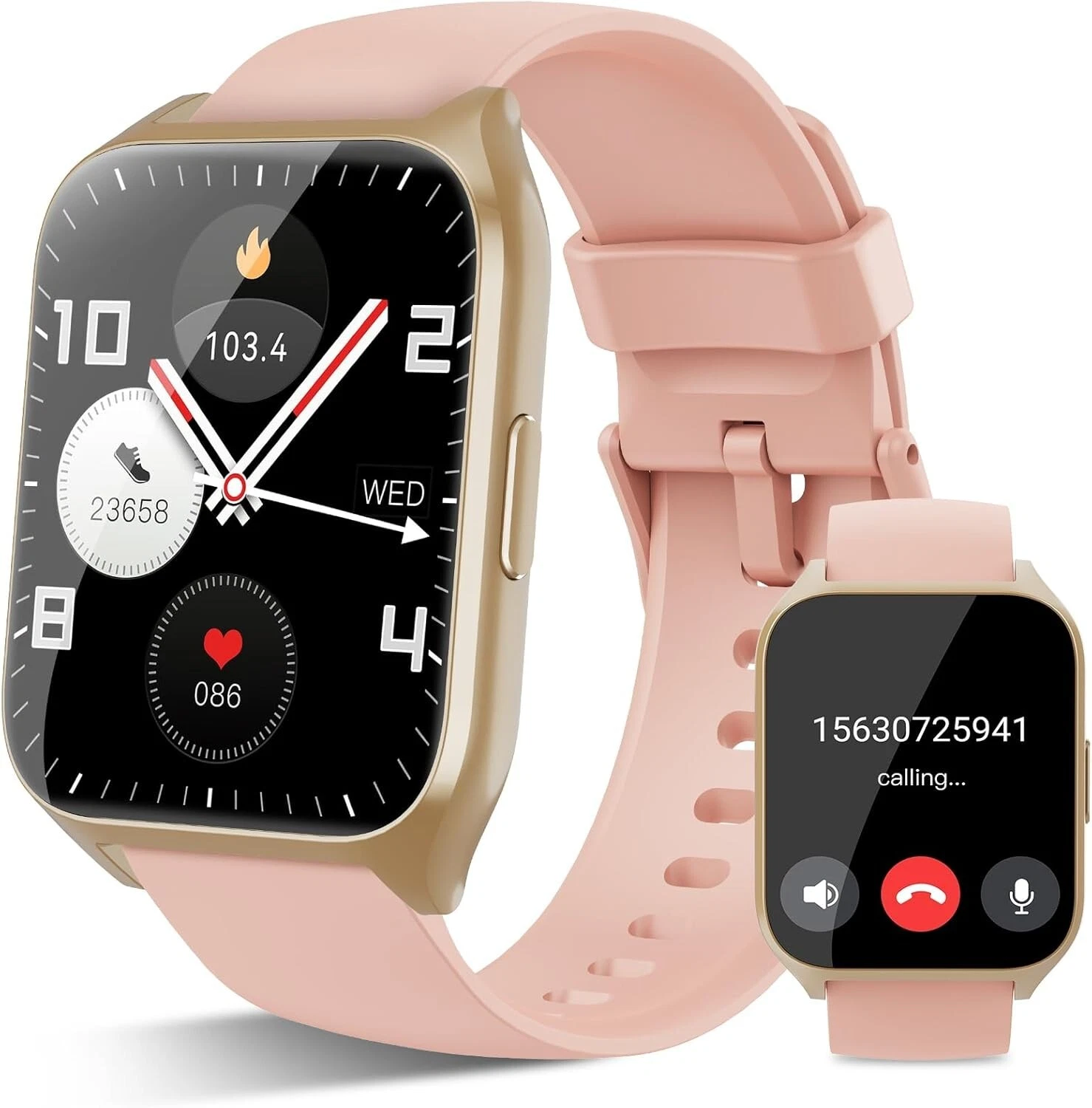 Smart Watch Women Girls with Phone Function Sports Watch Wristwatch for Android IOS