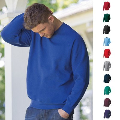 Russel Jerzees Herren Sweatshirt Sweat Raglan 50/50 Rundhals Teils S bis 4XL