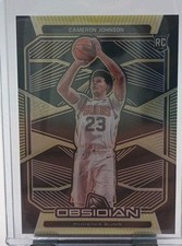 2019-20 OBSIDIAN CAMERON JOHNSON ROOKIE YELLOW ETCH PARALLEL CARD /10