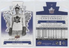 2017 Upper Deck Toronto Maple Leafs Centennial Blue Die-Cut Red Horner #17 HOF