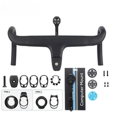 Carbon Handlebar Full Internal Routing Road Bicycle Integrated Handlebar Matt  