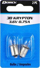 Dorcy 3D-3.6-Volt, 0.75A Flange Base Krypton 2 Count Pack of 1 , Silver