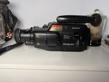 Vintage Sony Handycam CCD-F201 Camcorder with Accessories and Bag for Parts