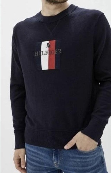 Men Tommy Hilfiger Sweater Navy 40 /L / 48 #2ZQ1