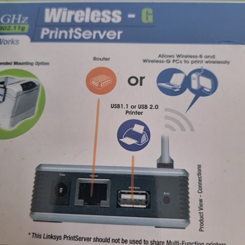 New Factory Sealed Linksys WPS54G Wireless G Print Server 54Mbps 802.11g - Picture 7 of 7
