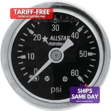 Allstar ALL80204, One 1.5In Gauge 0-60 Psi Liquid Filled Performance Racing Part