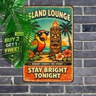 Tiki Bar Retro Tropical Wall Art 8x12 Vintage Metal Tin Sign Decor