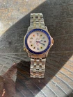 Vintage Timex Indiglo Quartz Watch Flags Of The World Bidirectional Bezel + Hack