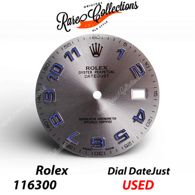 Guter Zustand Rolex Dial 116300 gebraucht Zifferblatt Datejust Silver Chromalight 1