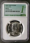 1964 D 50c Kennedy Silver Half Dollar NGC MS65