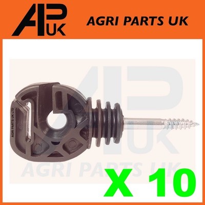 10 x Elektrozaun Schraube Mehrzweck Isolatoren Ring 20 Band Drahtseil Poly