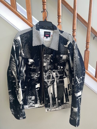 Chaqueta de Camionero Hombre Negra Multi JEAN PAUL GAULTIER x SUPREME "F Racismo" Talla XL